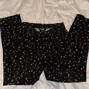 Flowered work pants